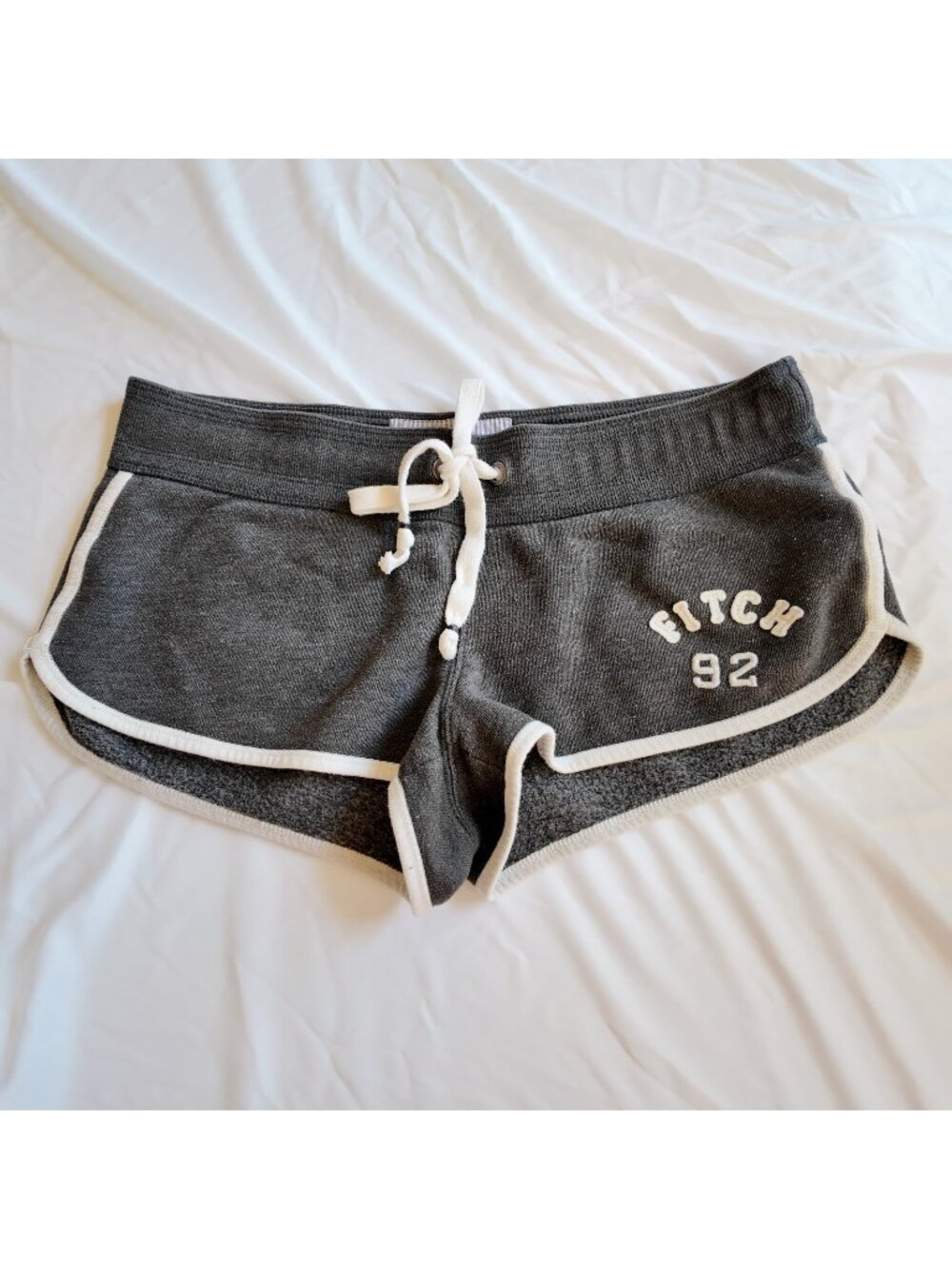 Y2K Abercrombie drawstring lowrise shorts size M Dark Gray Vintage 2000s